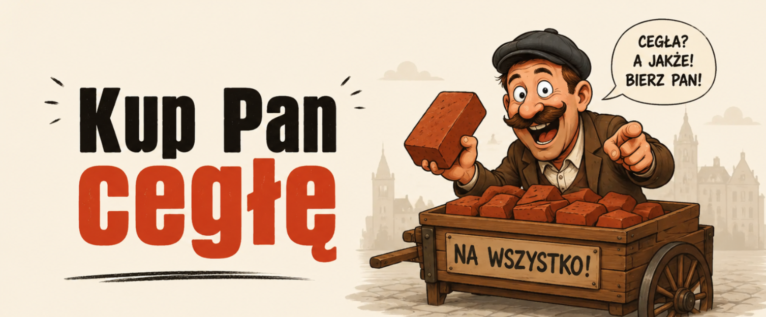 Kup Pan cegłę - śmieszna grafika z cegłą